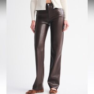 Abercrombie & Fitch Chocolate vegan Leather pants